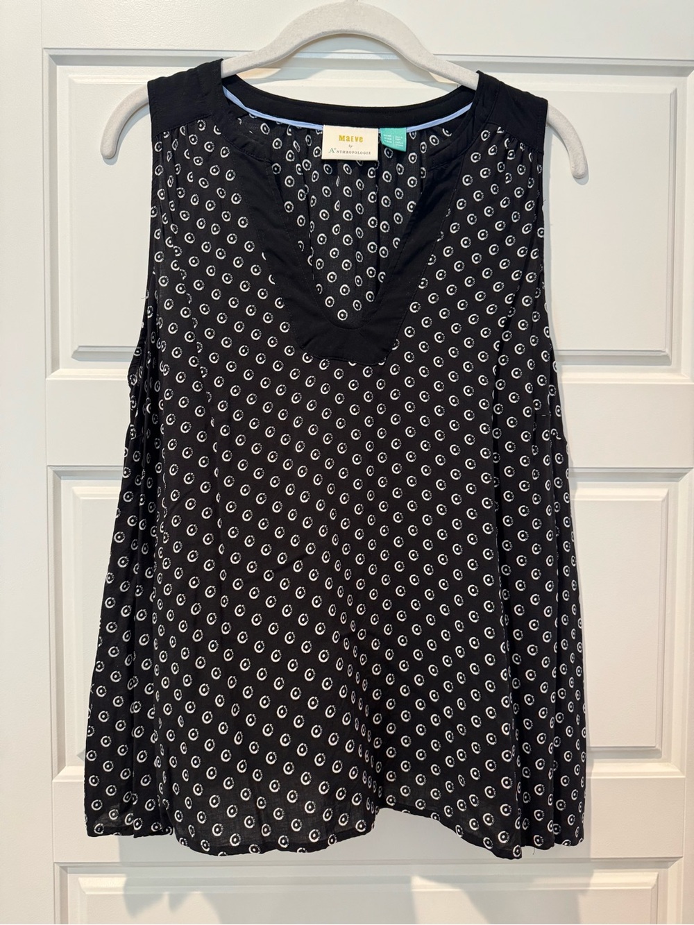 Anthropologie Maeve 18W Black/White Tank